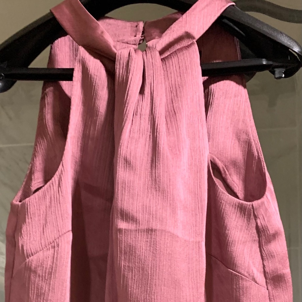 Pink satin top